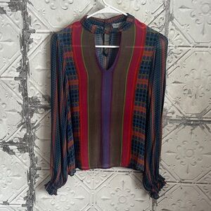 Conditions apply Anthropologie colorful blouse